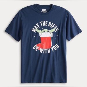 Star Wars Christmas Grogu Graphic Tee- Size Small